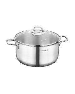 Korkmaz Perla 2 Piece 8.5 Liter Stainless Steel Casserole with Lid in Silver