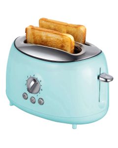 Brentwood Cool Touch 2-Slice Extra Wide Slot Retro Toaster in Blue